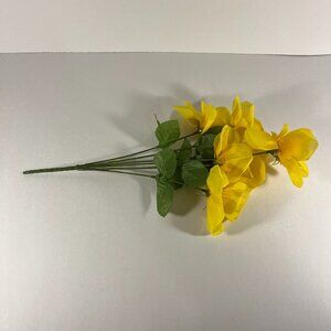 Yellow Roses Fake Flowers Faux Flowers 4 Stems Included NWOT